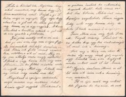 1916 3. huszárezred katonájának szóló levél "MÁRTELY" postaügynökségi érkezési bélyegzővel