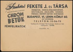 cca 1940-1950 6 db fejléces számla és levélpapír