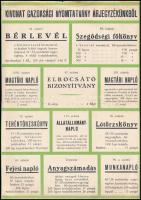 cca 1900 Jókai összes művei reklám, nyomdai reklám nyomtatvány felsorolással