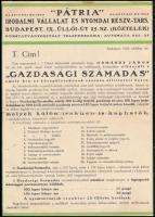 cca 1900 Jókai összes művei reklám, nyomdai reklám nyomtatvány felsorolással