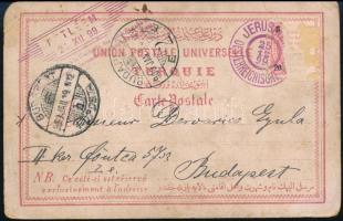 1899 A XIX: sz. utolsó karácsonya képeslap Jeruzsálemből Budapestre küldve