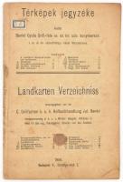 1909 Benkő Gyula Grill-féle térképek jegyzéke magyar és német nyelven 32p.