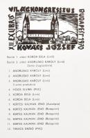 CIEL Budapest 1970. Kovács József Pécs Hungary 12 db ex libris: Andruskó Károly, Takács Dezső, Kerte...