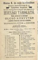 Tatár Péter: Kolerás világ. Budapest, 1893. Rózsa. 16p.