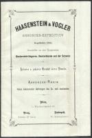 1875 A Haasenstein és Vogler Hirdetési Iroda Magyaroszágon. Ausztirában és Csehországban megjelenő újságok adatai 12p .