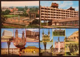 Kb. 100 db MODERN postatiszta magyar város képeslap vegyes minőségben / Cca. 100 modern unused Hungarian town-view postcards