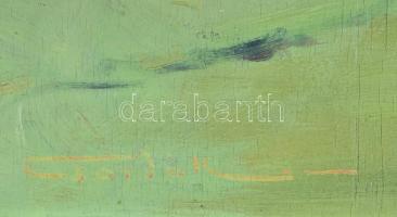 Csordák Lajos (1864-1937): Libás udvar. Olaj, falemez. Jelzett. Néhány repedéssel a mázon. Dekoratív...