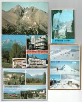 33 db MODERN Magas Tátra képeslap + 1 leporello / 33 modern Vysoké Tatry postcards (High Tatras) + 1 leporello