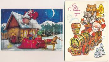 MIKULÁS - 15 db MODERN üdvözlő képeslap / Saint Nicholas - 15 modern greeting motive postcards