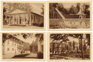 Harkányfürdő - 10 db kis méretű nyomtatvány tokba, Barasits kiadása (8,8 x 5,8 cm)