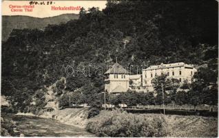 1910 Herkulesfürdő, Baile Herculane; Cserna-völgy. Deixner Fanny kiadása / Csernathal / Cerna Valley (ragasztónyom / glue marks)