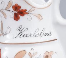 Karlsbad antik kávéházi tejkiöntő. Jelzett, kis kopással, m: 11,5 cm