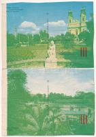 6 db modern magyar képeslap nyomdahibás hátoldalakkal