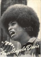 1970 Free Angela Davis. Published by the World Federation of Democratic Youth. Printed address line of President Nixon