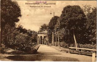 Nagyszeben, Hermannstadt, Sibiu; Musikpavillon im Erlenpark / Zenepavilon az Erlen parkban. Karl Engber kiadása / music pavilion, park (fl)