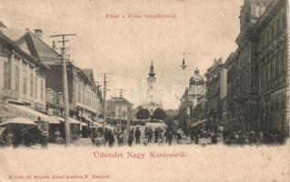 Nagykanizsa Főtér a Felső templommal