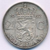 Hollandia 1962. 2 1/2G Ag "I. Julianna" T:XF
Netherlands 1962. 2 1/2 Gulden Ag "Juli...