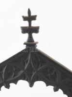XIX. sz., Gótikus templomi stációkép tartó. Sasfigurával és alapos kidolgozású jelenetképekkel díszí...