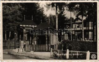 1937 Szováta, Sovata; Bernády villa, székelykapu / Poarta secuiasca / villa, Transylvanian wood carved gate (EK)