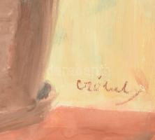 Czóbel jelzéssel: Ibolya. Akvarell, papír. 40x30 cm. Keretben