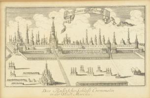 Das Russische Schloss Cremmelin in der Stadt Moscau. - A moszkvai Kreml rézmetszetű képe, Üvegezett ...