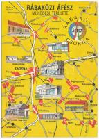 21 db MODERN térképes képeslap / 21 modern map motive postcards