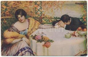 21 db RÉGI zsáner képeslap vegyes minőségben: hölgyek, szerelmes párok / 21 pre-1945 postcards in mi...