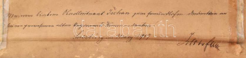 AZ monogramm jelzéssel: I. világháborús katona a hegyekben, 1917. Akvarell, papír, kartonon, fakeret...