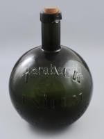 Zwack Unicum Gyomorerősítő nagyméretű likőrös üveg, szájánál pattanással, m: 39,5 cm, ritka!