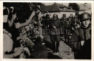 1940 Máramarossziget, Sighetu Marmatiei; bevonulás / entry of the Hungarian troops (fl)