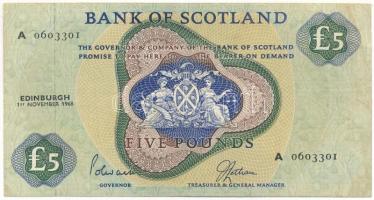 Skócia 1968. 5P Bank of Scotland T:F Scotland 1968. 5 Pounds Bank of Scotland C:F Krause P#110a