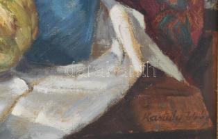 Kastaly István (1892-1991): Csendélet festőecsetekkel. Olaj, farost, jelezve jobbra lent, hátoldalán...