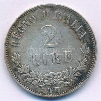 Olaszország 1863T BN 2L Ag "II. Viktor Emanuel" T:XF,VF patina Italy 1863T BN 2 Lire Ag &q...