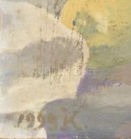 Kishonthy Jenő (1935-2015): Csendélet szilvákkal. Olaj, farost, jelzett, 17,5x26 cm