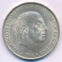 Spanyolország 1966. (66) 100P Ag "Franco" T:AU Spain 1966. (66) 100 Pesetas Ag "Franco" C:AU Krause KM#797