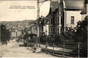 1910 Stuttgart, Alte Weinsteige Zahnradbahn Stuttgart-Degerloch / Rack Railway, train