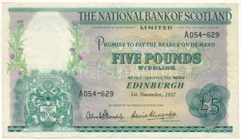 Skócia 1957. 5P National Bank of Scotland T:F Scotland 1957. 5 Pounds National Bank of Scotland C:F Krause P#262