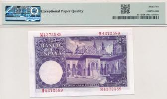 Spanyolország 1954. 25P "M4372589" lezárt PMG tokban T:UNC
Spain 1954. 25 Pesetas "M...