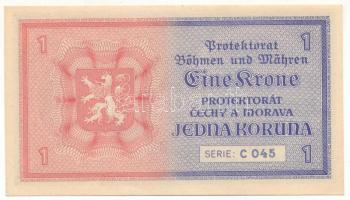 Német Harmadik Birodalom / Cseh-Morva Protektorátus 1940. 1K "C 045" T:UNC,AU
German Thir...