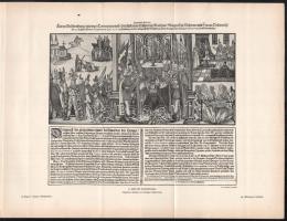 cca 1900 II. Mátyás koronázása , a Magyar Nemzet Története melléklete, hajtva, 34x26 cm