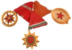 1957. "Szocialista Munkáért Érdemérem" zománcozott fém kitüntetés mellszalagon + 1964. "Munka Érdemrend" arany fokozata, bronz kitüntetés mellszalagon + 1970. "Felszabadulási Jubileumi Emlékérem" aranyozott, műgyantás bronz kitüntetés mellszalagon, összefűzbe T:AU