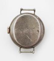 Omega ezüst tokos női zsebórából készített karóra. jelzett számlap, hajszálrepedéssel, korona kijár,...