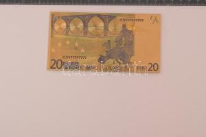 2002. 20E aranyozott bankjegy replika T:UNC
2002. 20 Euro gilt banknote replica C:UNC