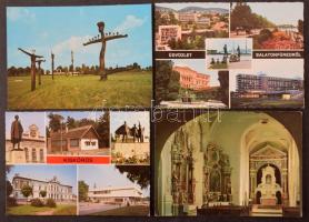 Kb. 100 db MODERN magyar város képeslap vegyes minőségben / Cca. 100 modern Hungarian town-view postcards