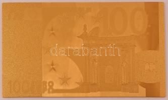 2002. 100E aranyozott bankjegy replika T:UNC 2002. 100 Euro gilt banknote replica C:UNC