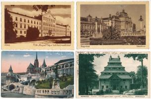 21 db RÉGI történelmi magyar város képeslap vegyes minőségben / 21 pre-1945 historical Hungarian town-view postcards in mixed quality