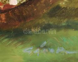 Gádor Emil (1911-1998): Őszi fák. Olaj, farost, jelezve jobbra lent. Hátoldalán Képcsarnok Vállalat ...