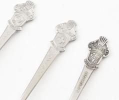 4 darabos Rolex dísz kiskanál készlet. Bucherer cég, 4 db klf. Ezüstözött fém,