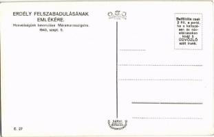 1940 Máramarossziget, Sighetu Marmatiei; bevonulás, katonai teherautók / entry of the Hungarian troo...