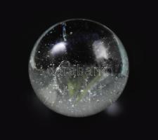 Üveg levélnehezék, reklám szöveggel, kis kopással, m: 5,5 cm